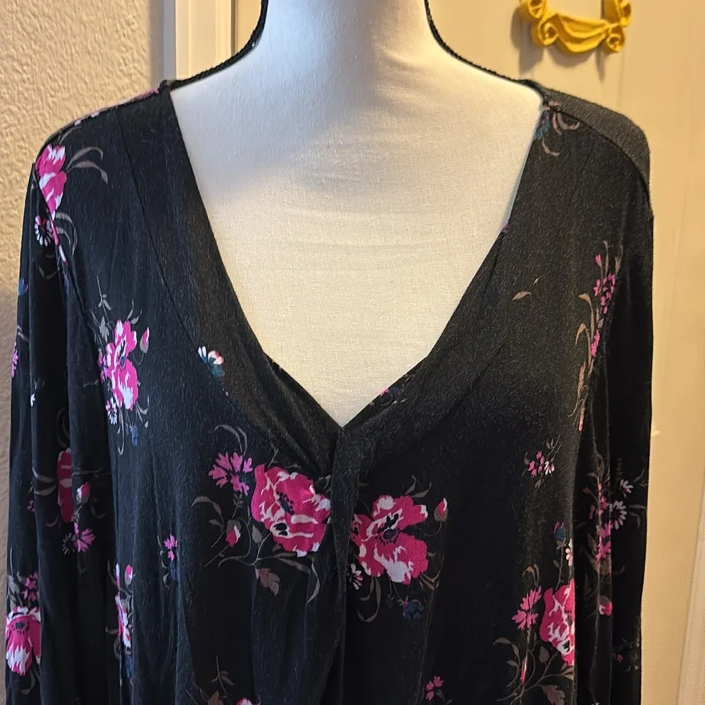 Lane Bryant Flowered Long Tunic - Picture 2 of 6